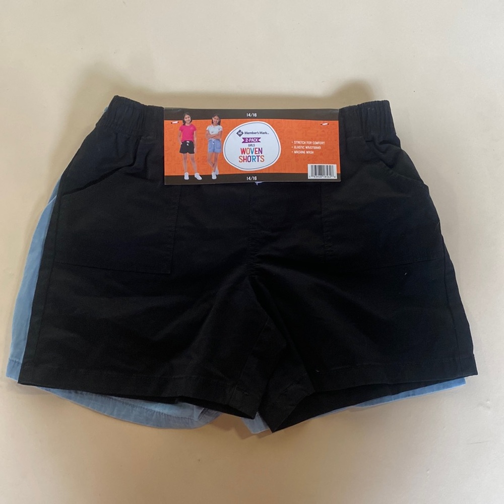 Pack of 2 girls woven shorts